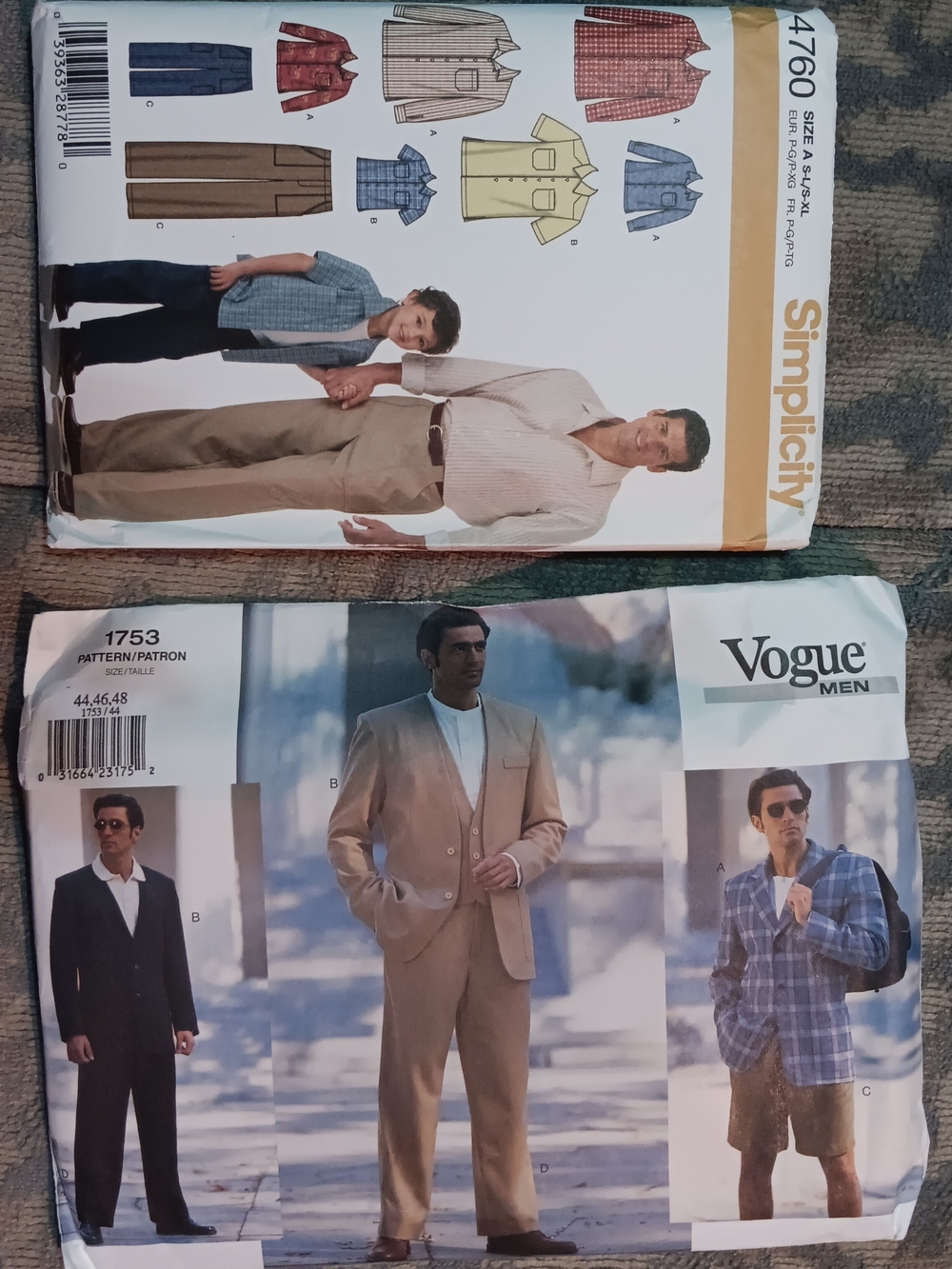 Vogue Men Beige Blazer and Trousers Pattern